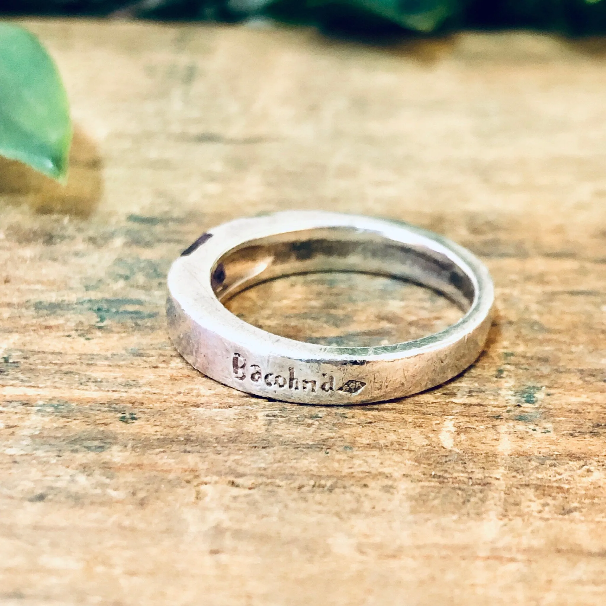 Vintage Ring, Silver Ring, Simple Jewelry, Minimalist Ring, Pink stone, Silver and Pink, Stacker Ring, Vintage Jewelry, Thin Band, 925 Ring