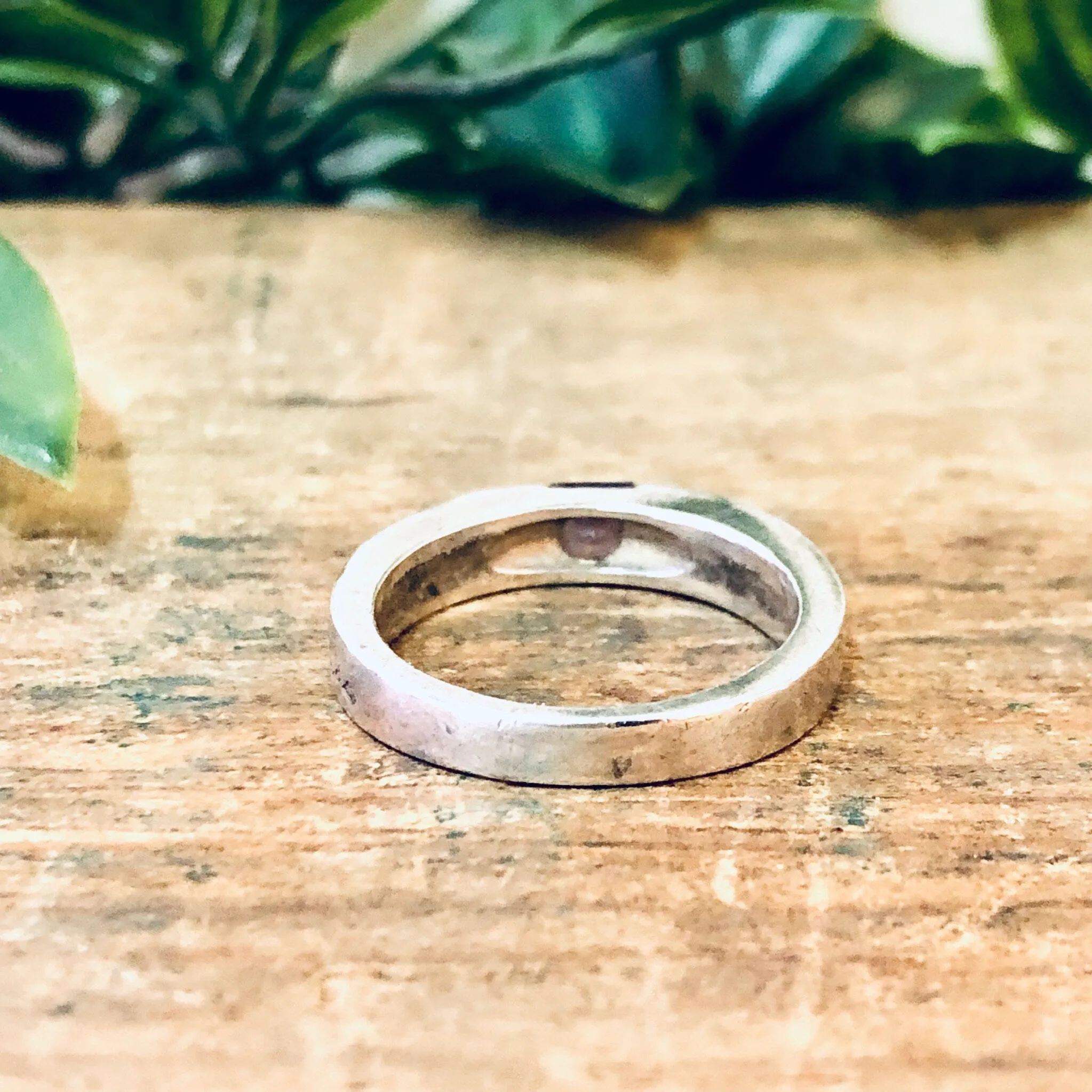 Vintage Ring, Silver Ring, Simple Jewelry, Minimalist Ring, Pink stone, Silver and Pink, Stacker Ring, Vintage Jewelry, Thin Band, 925 Ring