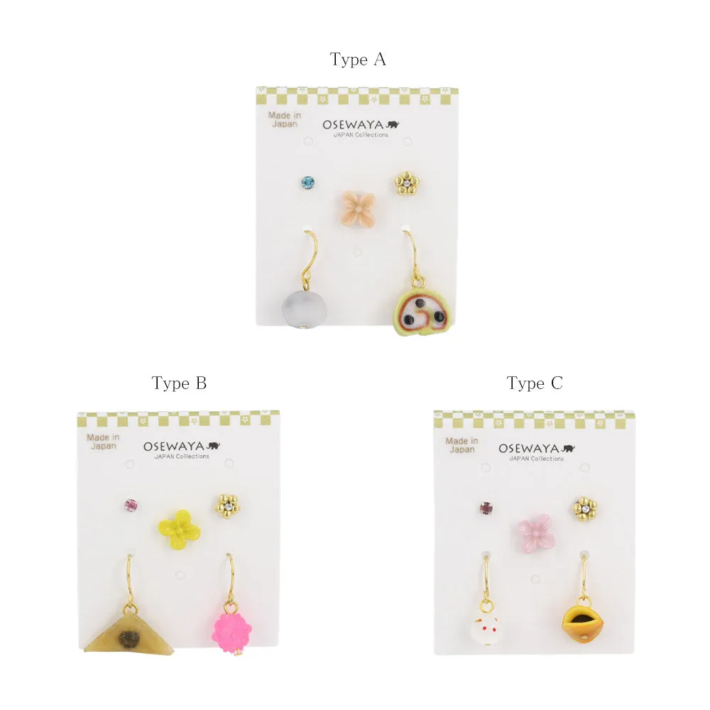 Wagashi Toy Earring Set