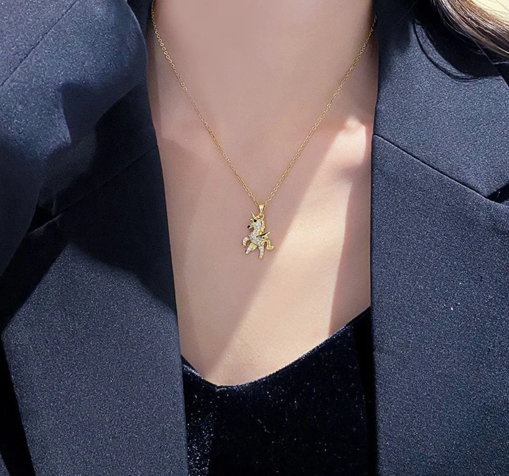 Zircon Unicorn Pendant