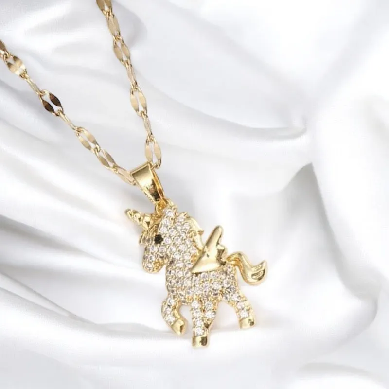 Zircon Unicorn Pendant